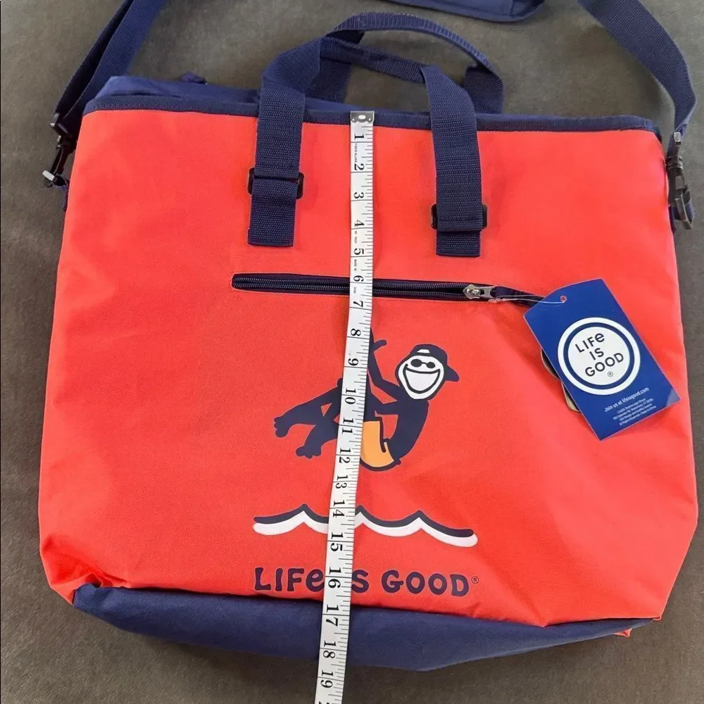 Life Is Good 36 Can Deluxe Insulated Tote Cooler Bag NWT